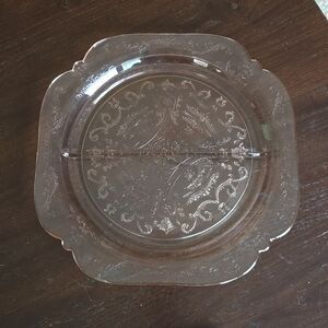 Federal Glass Madrid Pink Divided Plate